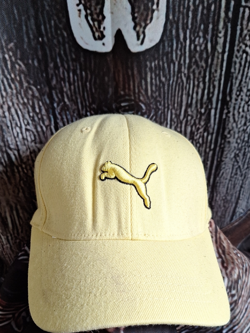 Puma Pale Yellow Logo Baseball Hat